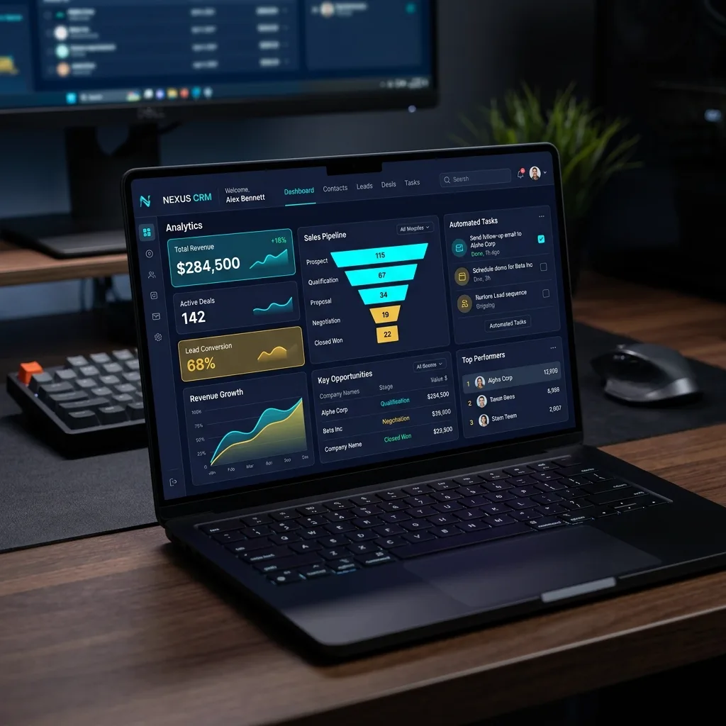 Panel de CRM personalizado para gestionar clientes y ventas